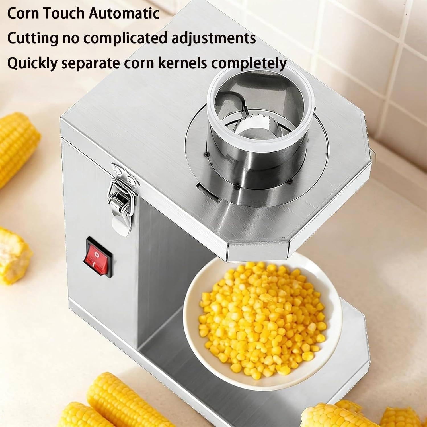 Fresh & Steamed Corn Sheller Electric Corn Stripper Semi-Automatic Maize Husking