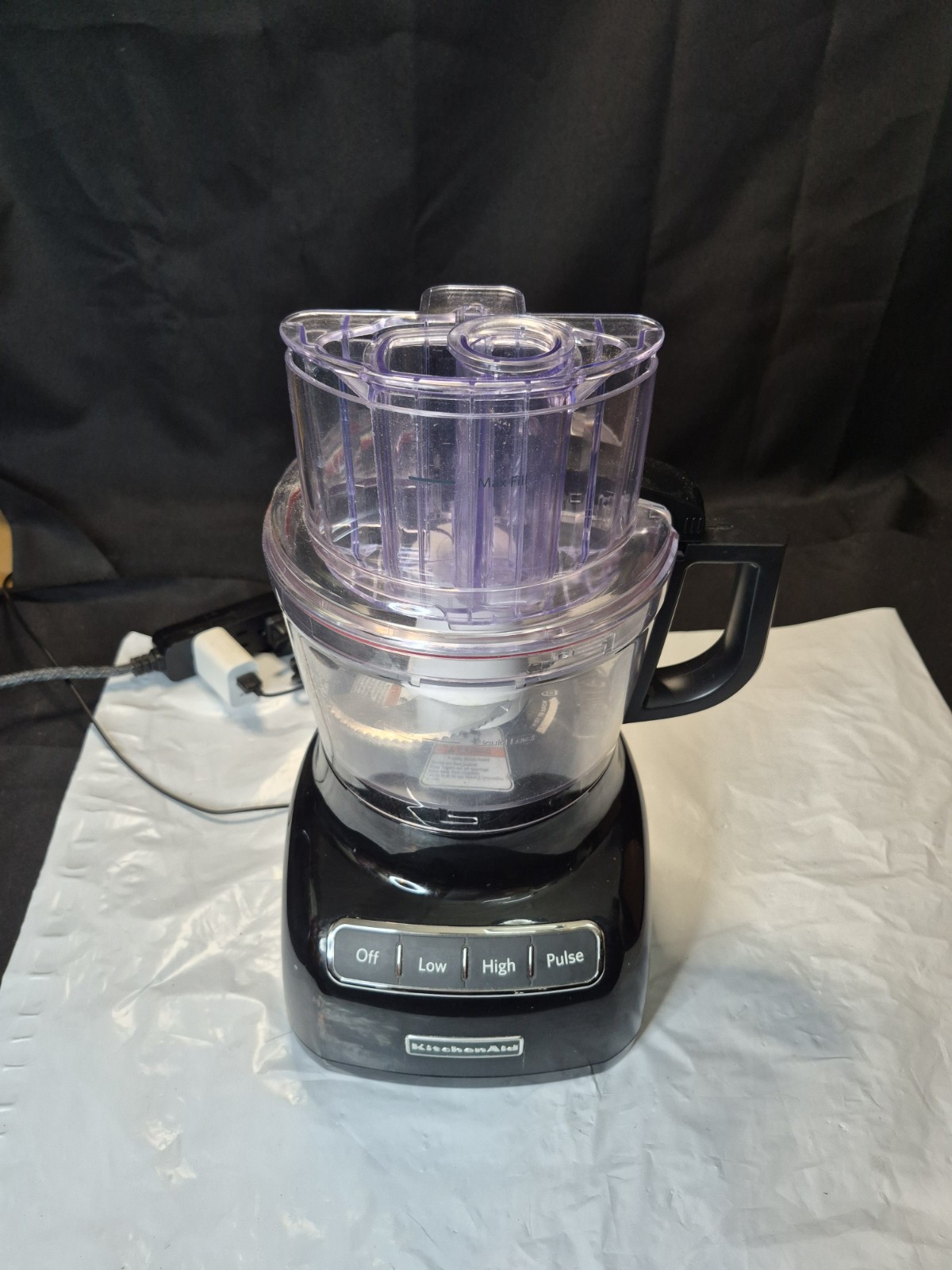 KitchenAid KFP09220B0 9-Cup Food Processor Onyx Mixer Clean And Works Amazing