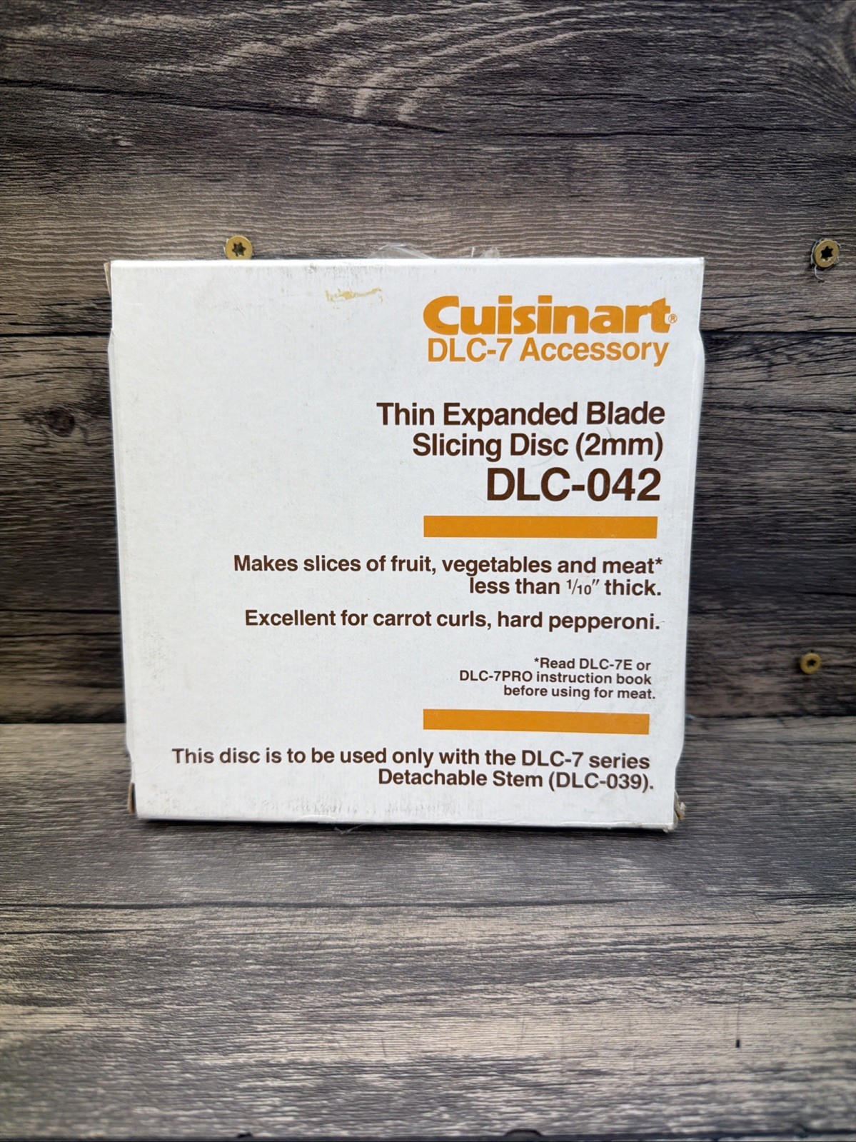 Cuisinart DLC-7 Series Thin Slicing 2mm Disc Blade DLC-042 NEW
