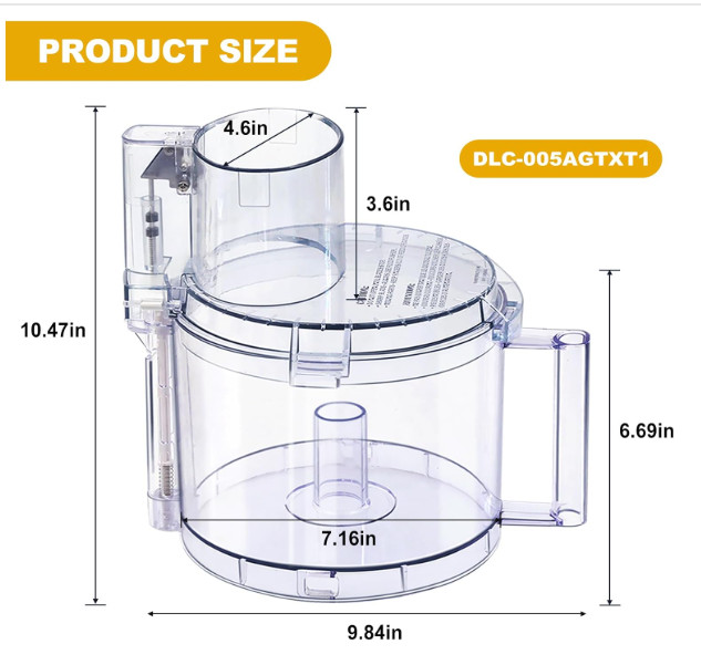 DLC-005AGTXT1 Food Processor Work Bowl Kit, DLC-005AGTX Food Work Bowl & Food Wo