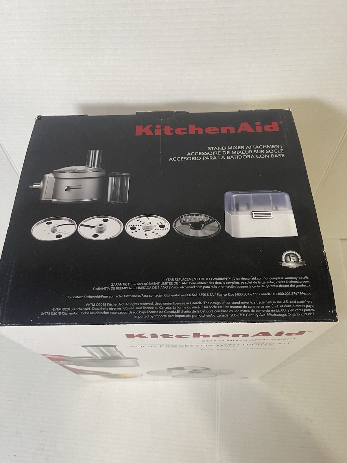 KitchenAid KSM2FPA Food Processor Mixer Attachment, Dicing Kit, Silver