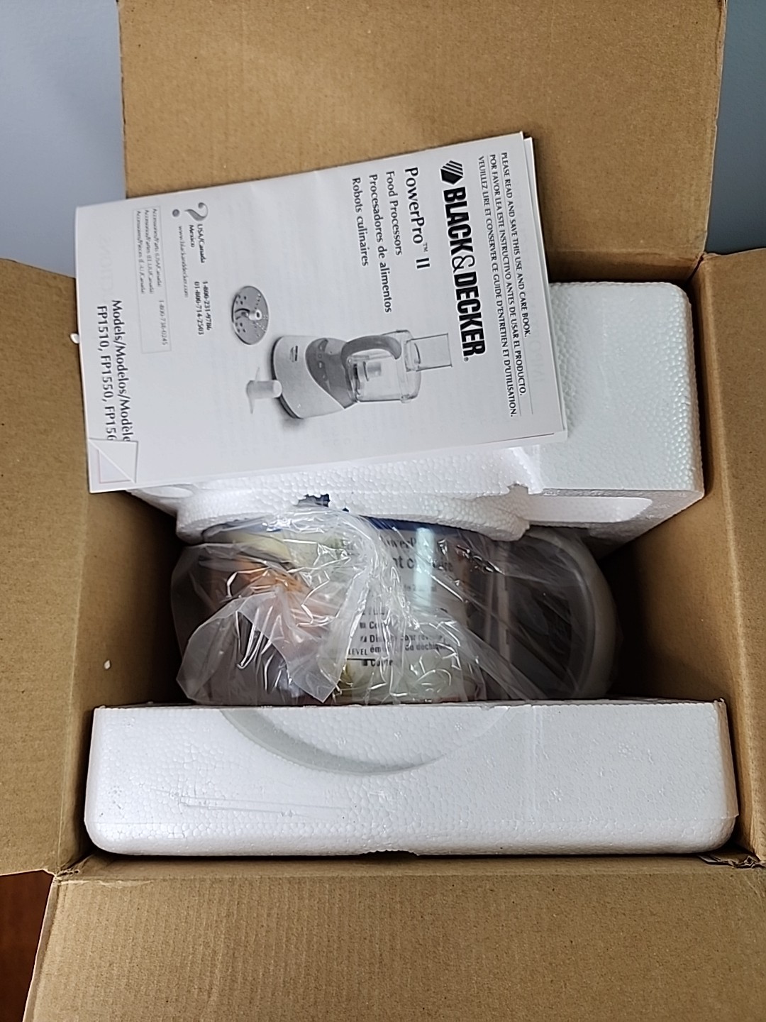 Black & Decker Power Pro II 10 Cup Food Processor FP1510 Open Box New