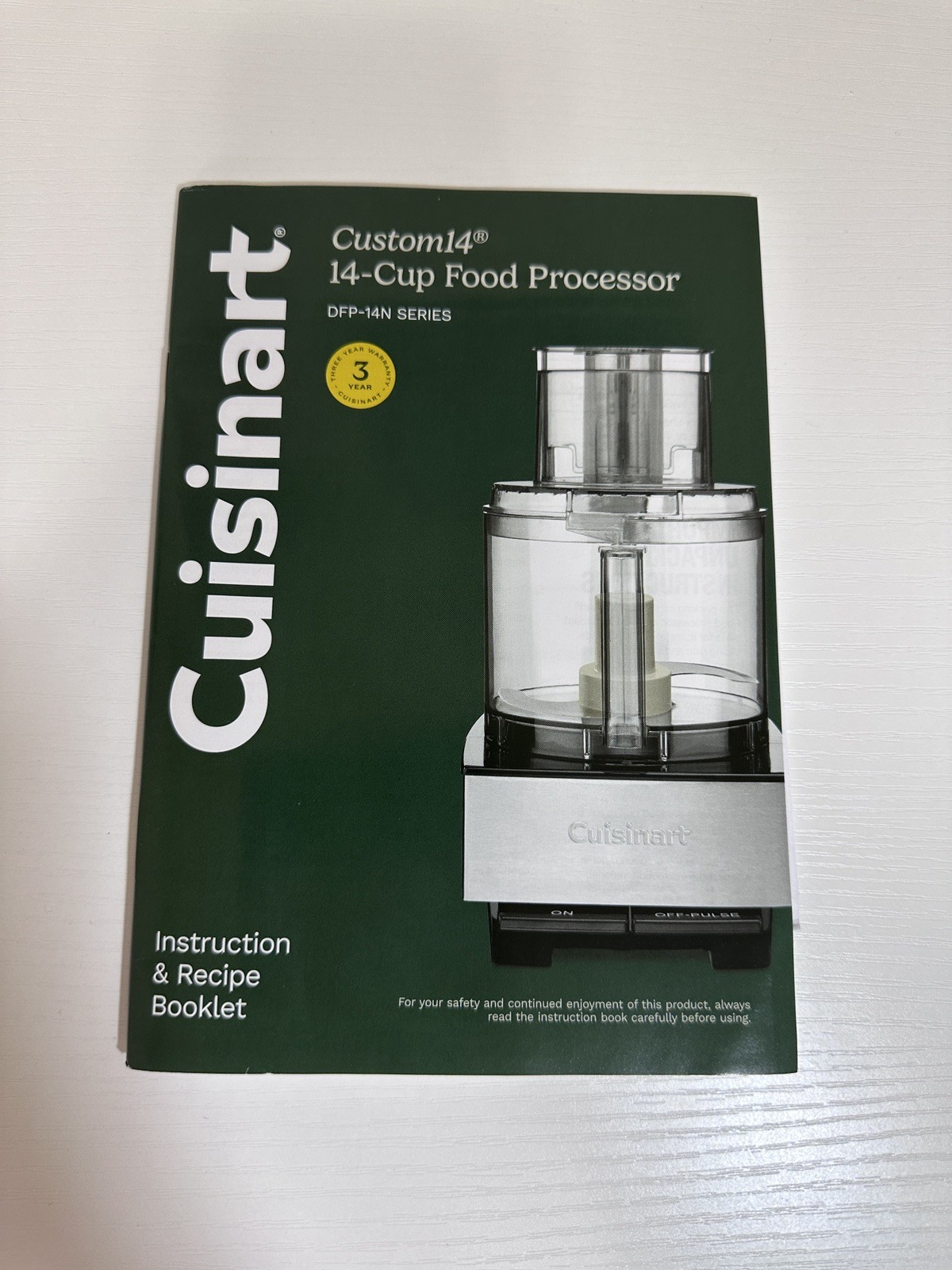 Cuisinart 14 Cups Food Proc DFP-14N Instruction Book Re: Use & Care READ