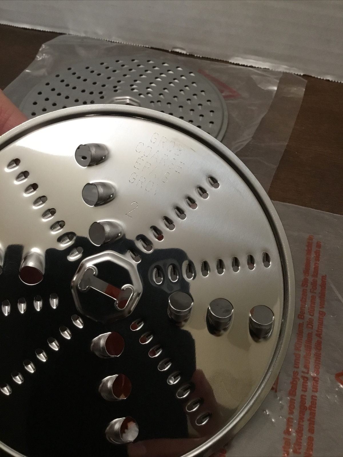 Food Processor Cutting Blades Edelstahl Rostfrei Lot Of 3 Grader Slicer Shredder