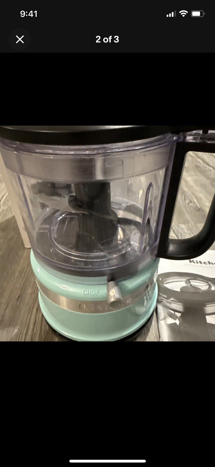 KitchenAid KFC3516IC 3.5 Cup FOOD CHOPPER in ICE BLUE Color WORKS GREAT!