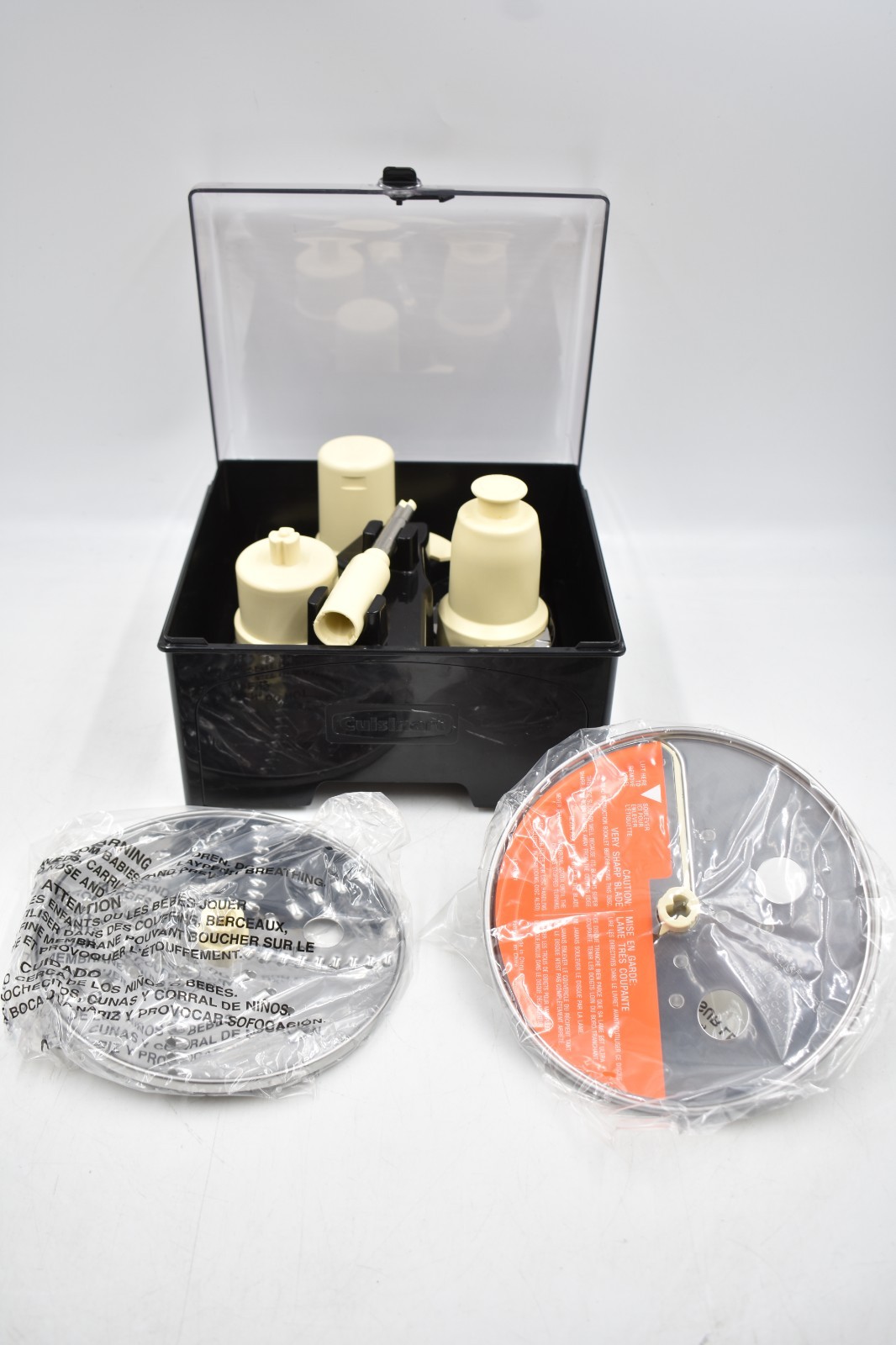 Cuisinart FP-14DC FP-16 Food Processor Blades Stem Shredder Slicer Storage Box