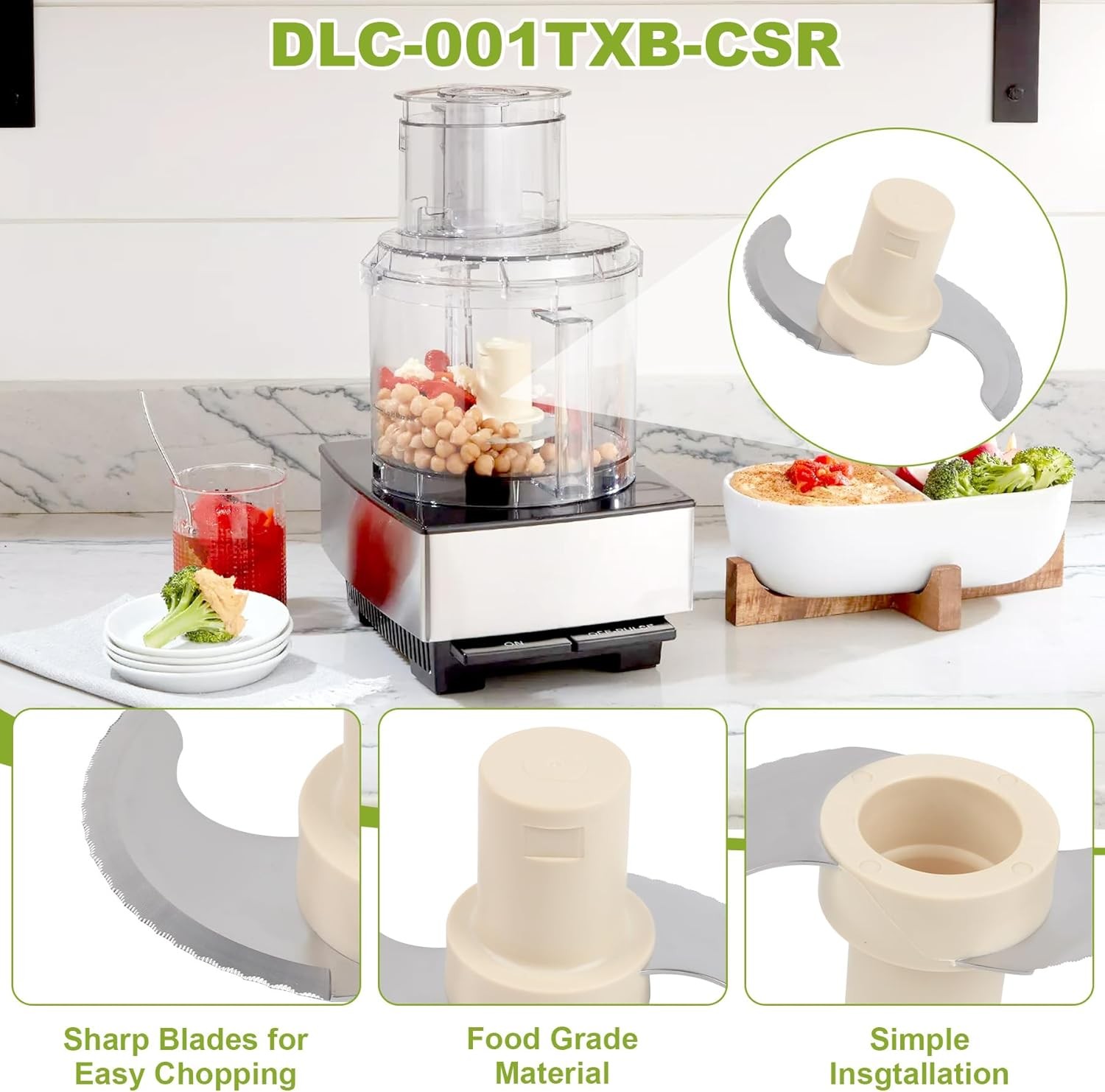 Blade for Cuisinart 14 Cup Food Processor Replacement for Model DLC-2014, DFP-14