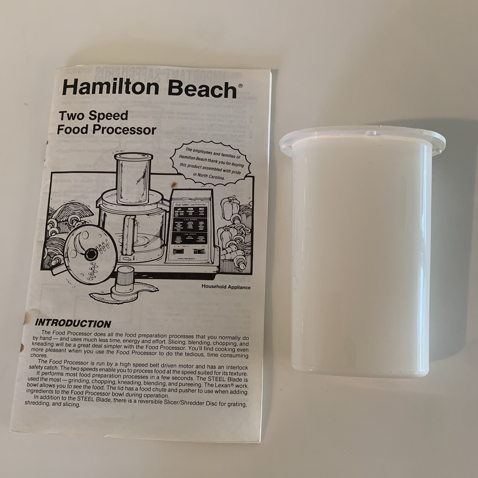 Hamilton Beach Food Processor PUSHER Replacement Part Only Model 702-7 EUC