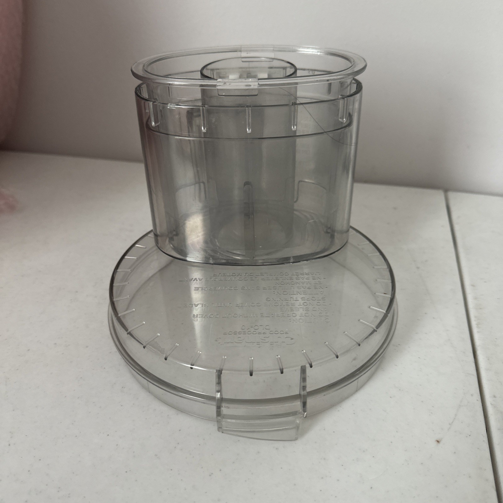 Cuisinart DLC-10 Food Processor Lid Chute Part DLC-117BGTX DLC-118BGTX No Pusher