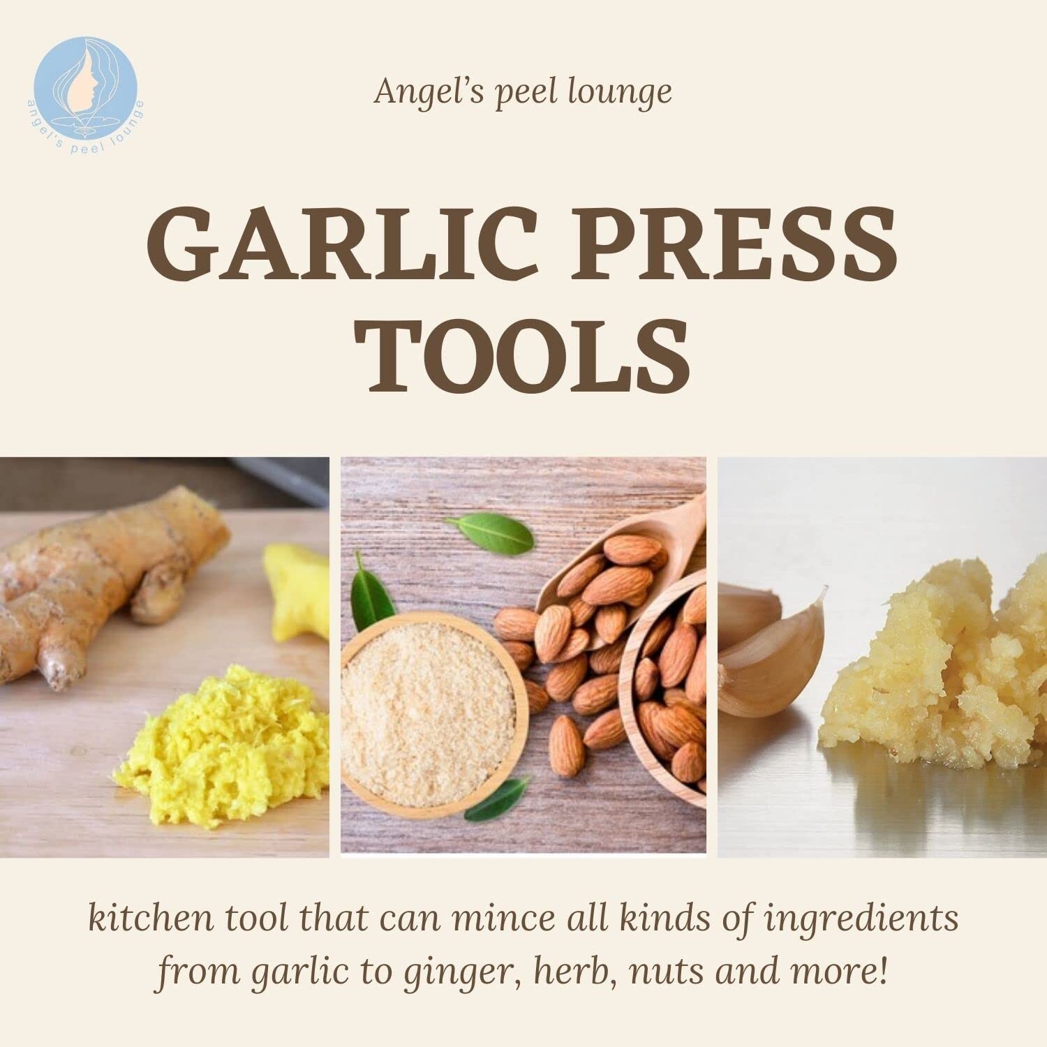 Food Processor-Garlic Mincer Press with a Twist fourth Generation(Red mincer)