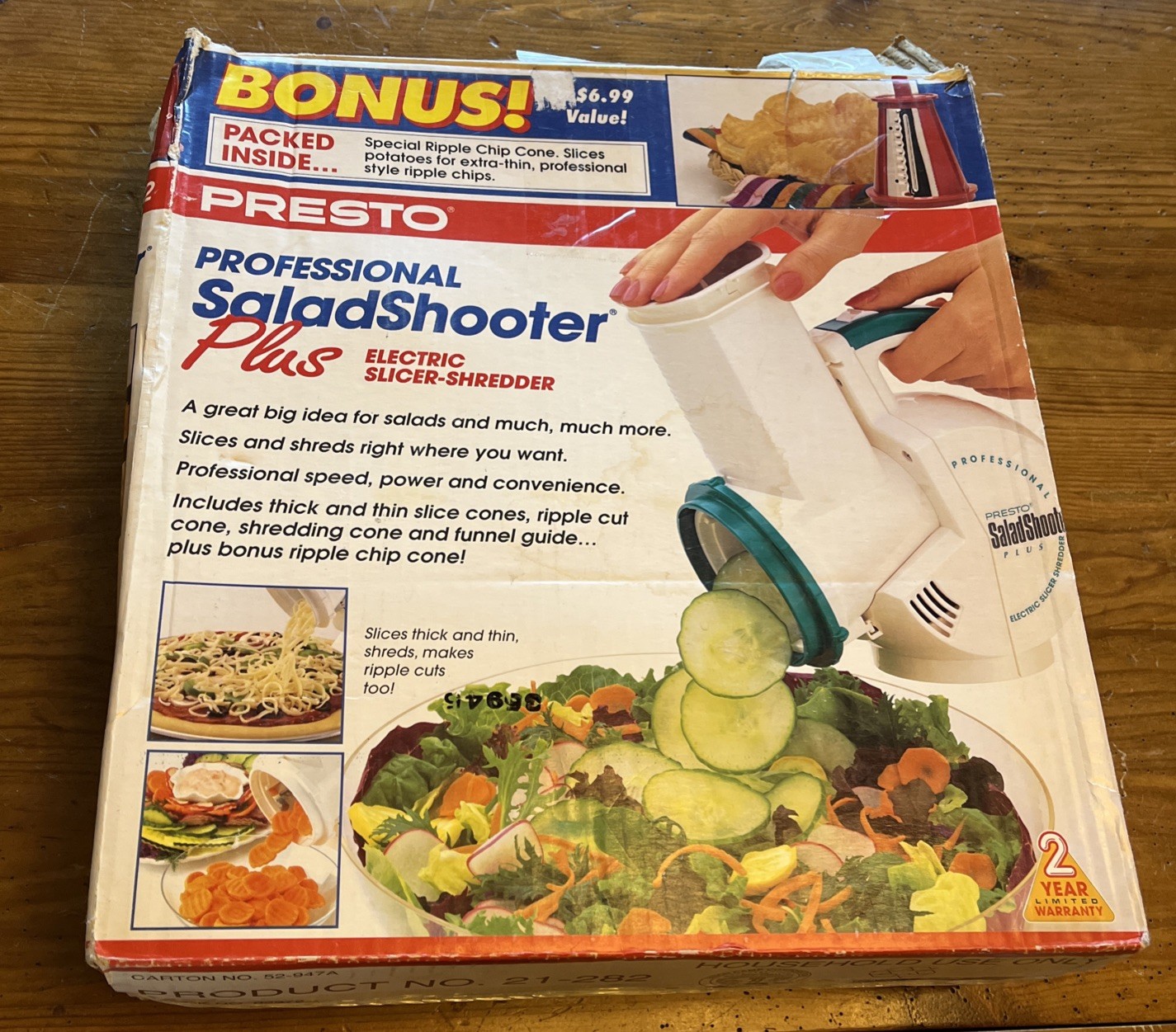 Presto Professional Salad Shooter Plus Electric Slicer Shredder Model 0296001
