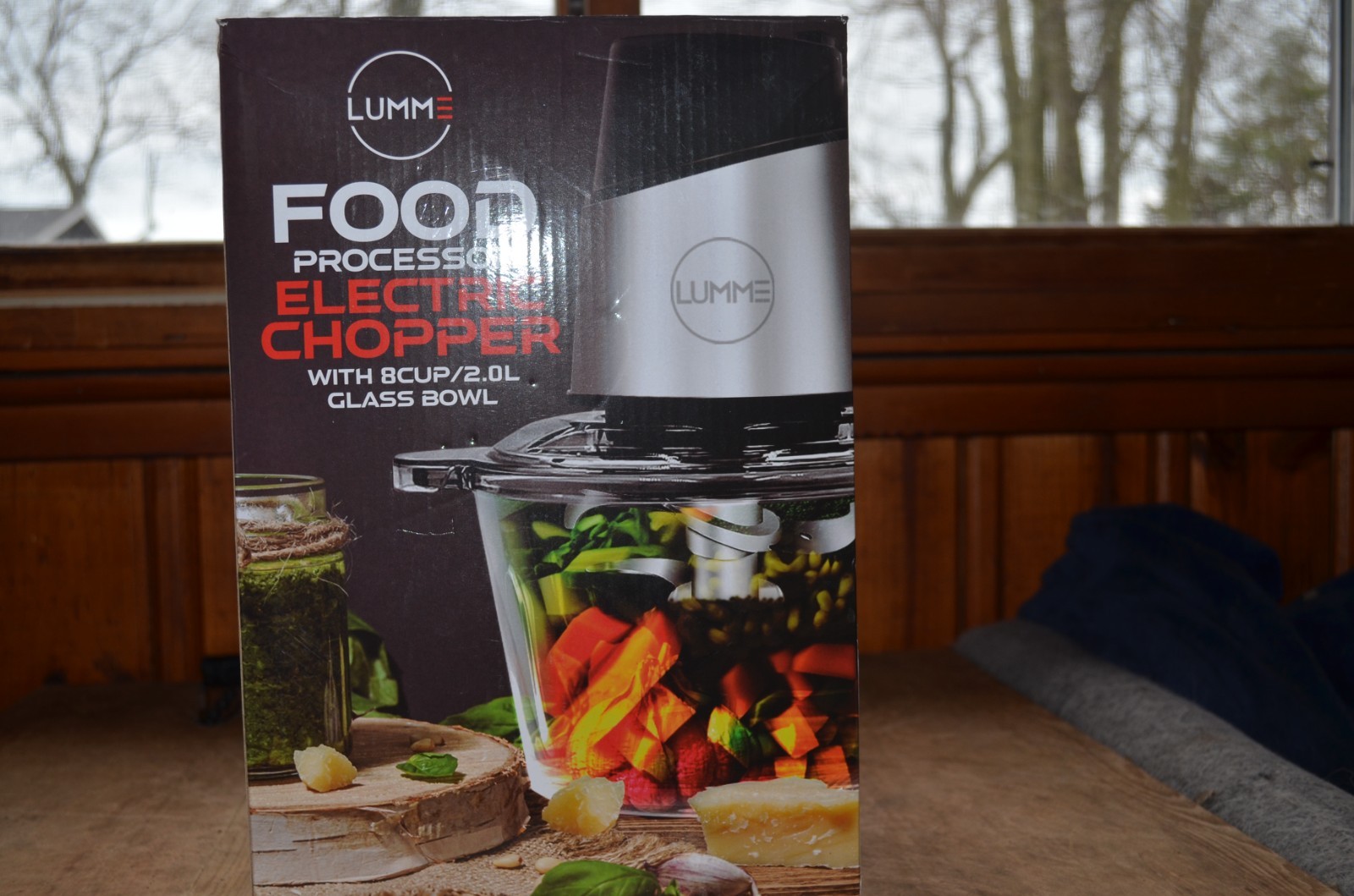 LUMME FOOD PROCESSOR ELECTRIC CHOPPER WITH 8 CUP GLASS BOWL BRAND NEW