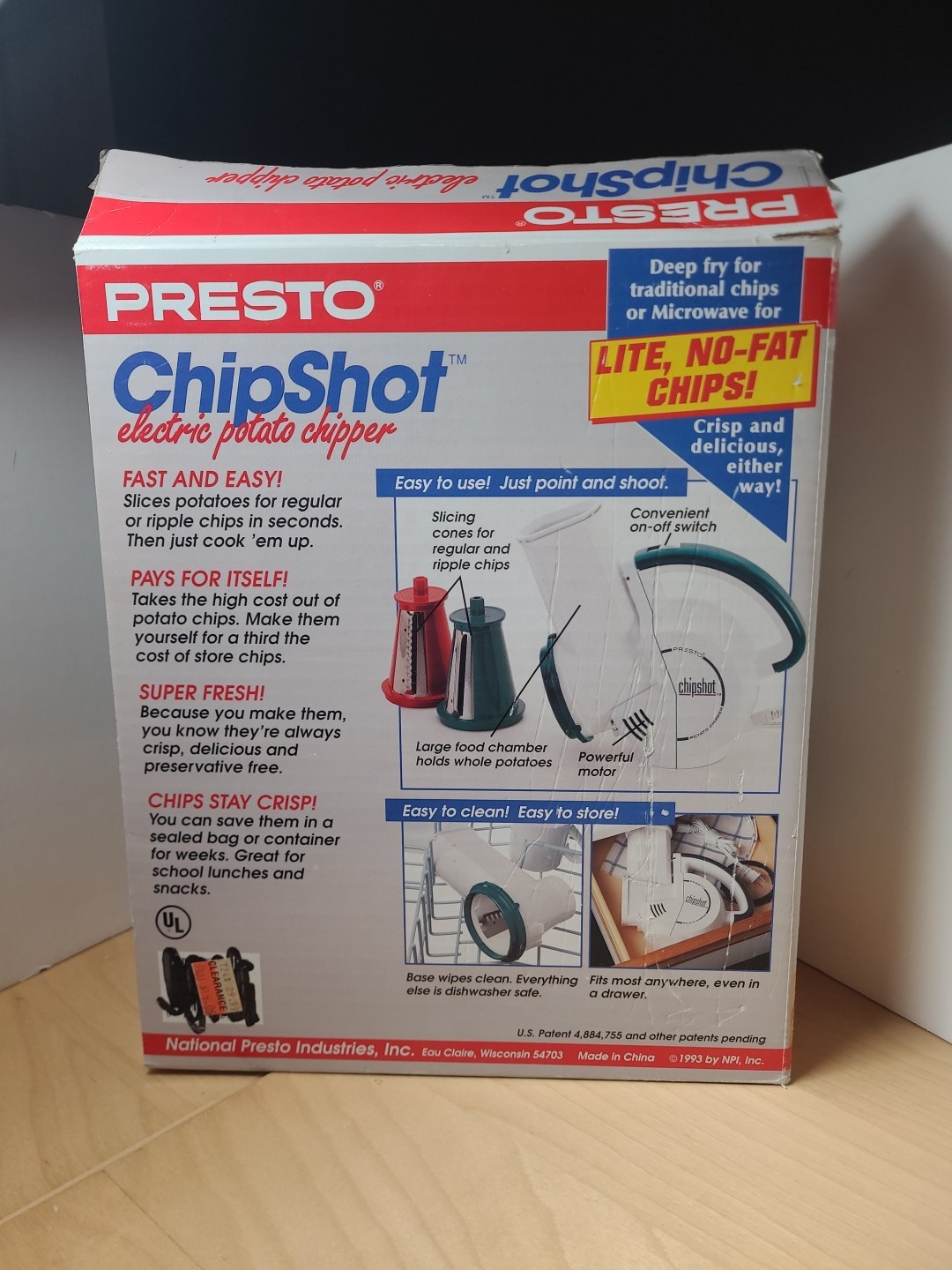 Presto 1994 Chip Shot Electric Potato Chipper Slicer Potato Chip Maker Wavy 2960