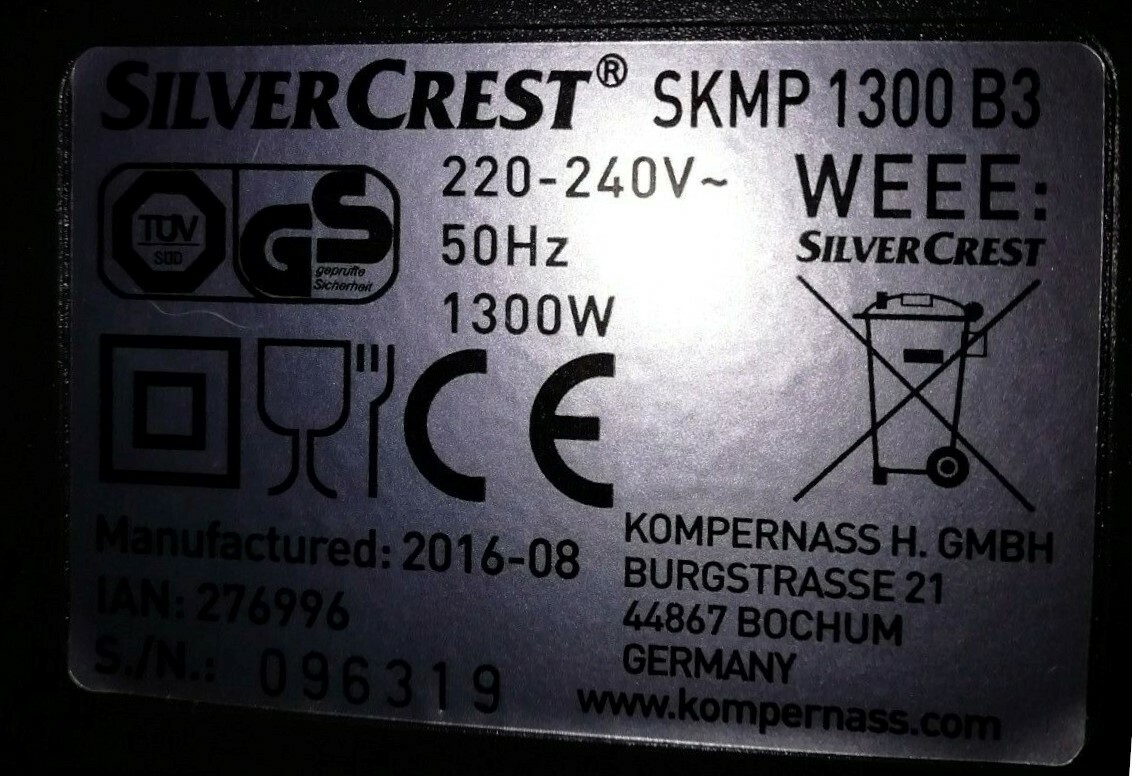Ingranaggio per planetaria impastatrice Lidl Silvercrest SKMP 1300 B3 C1 C2 D4
