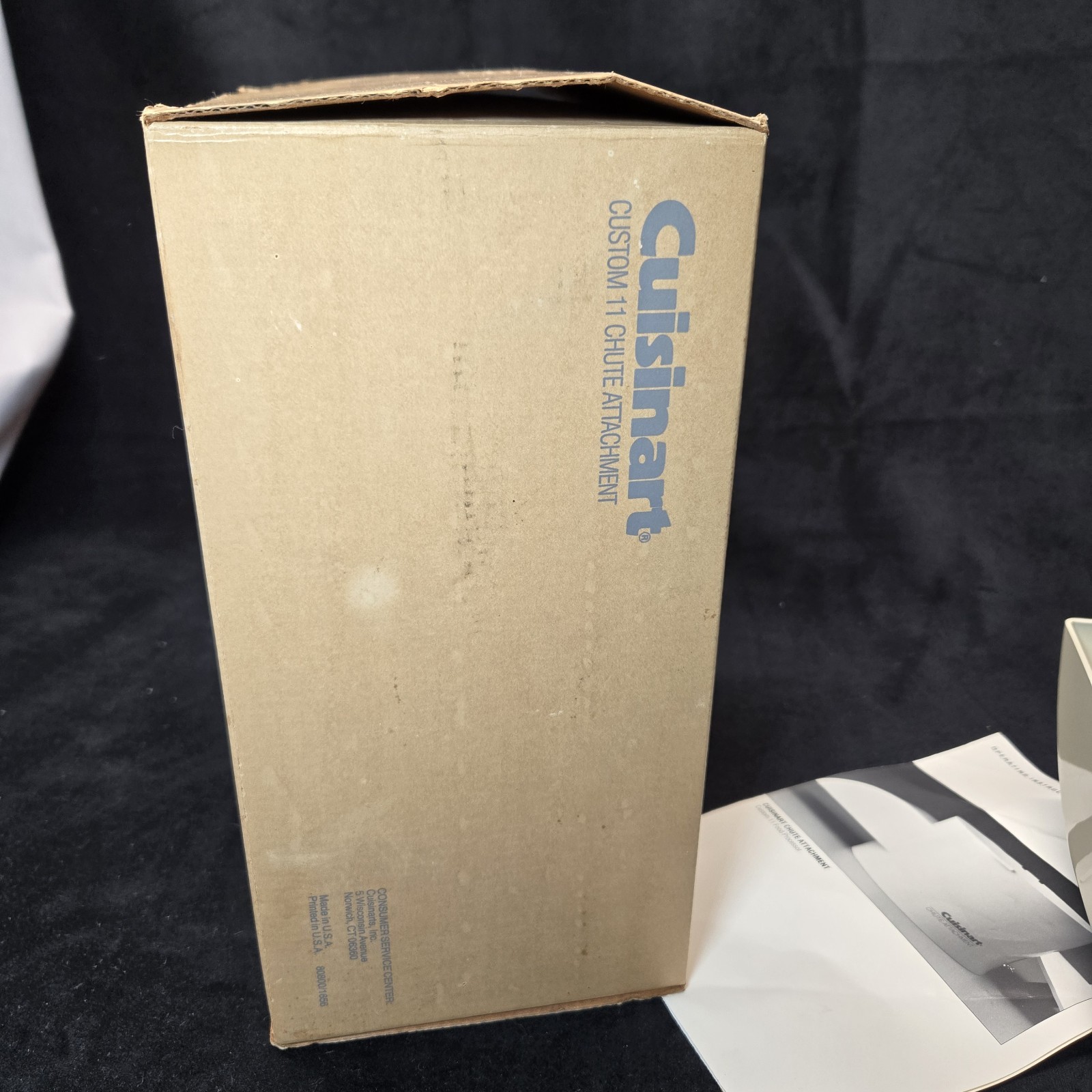 Cuisinart Food Processor Chute Attachment w Box Manual DLC-7 DLC-10l