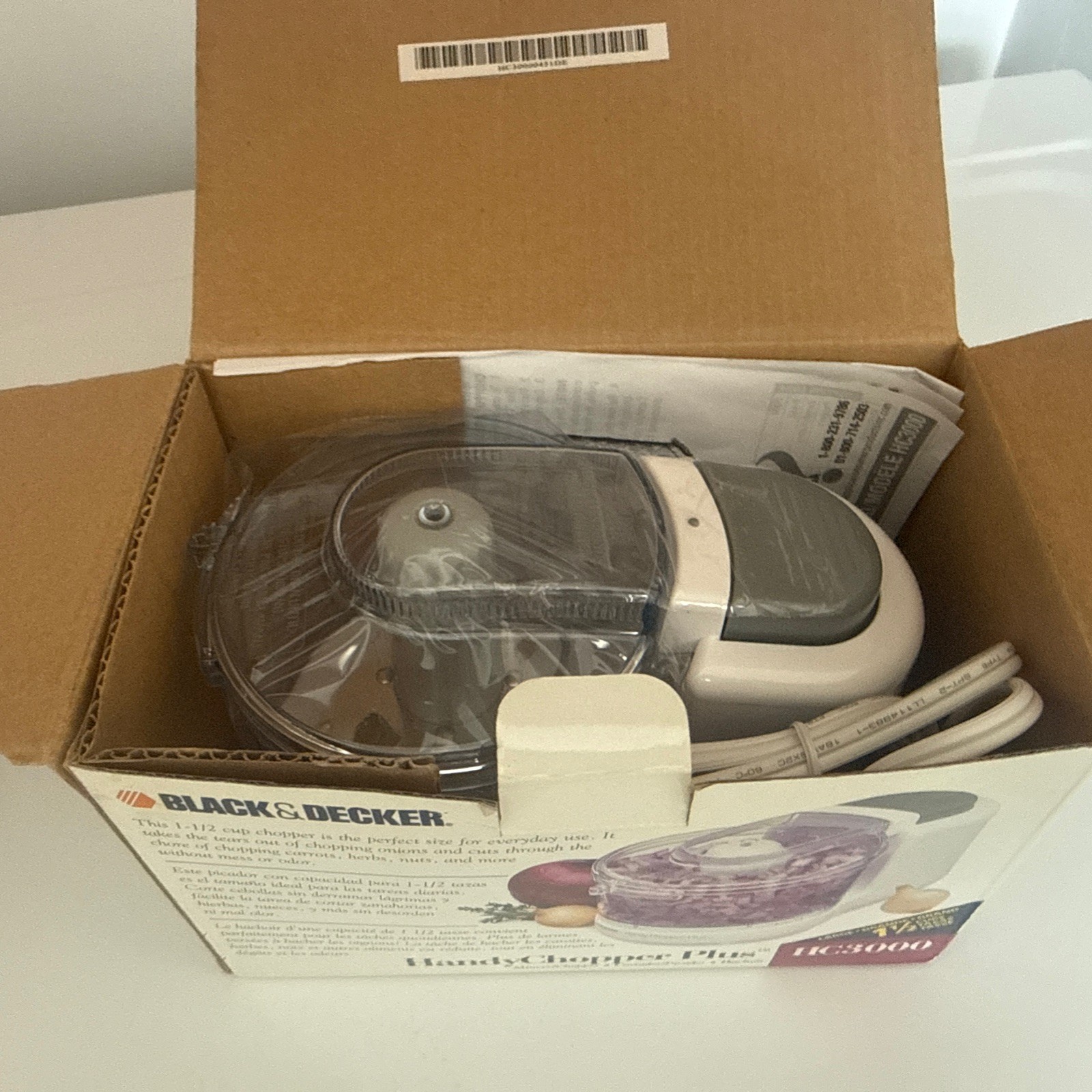 Black & Decker Handy Chopper Plus Mini Food Chopper HC3000 New In Box