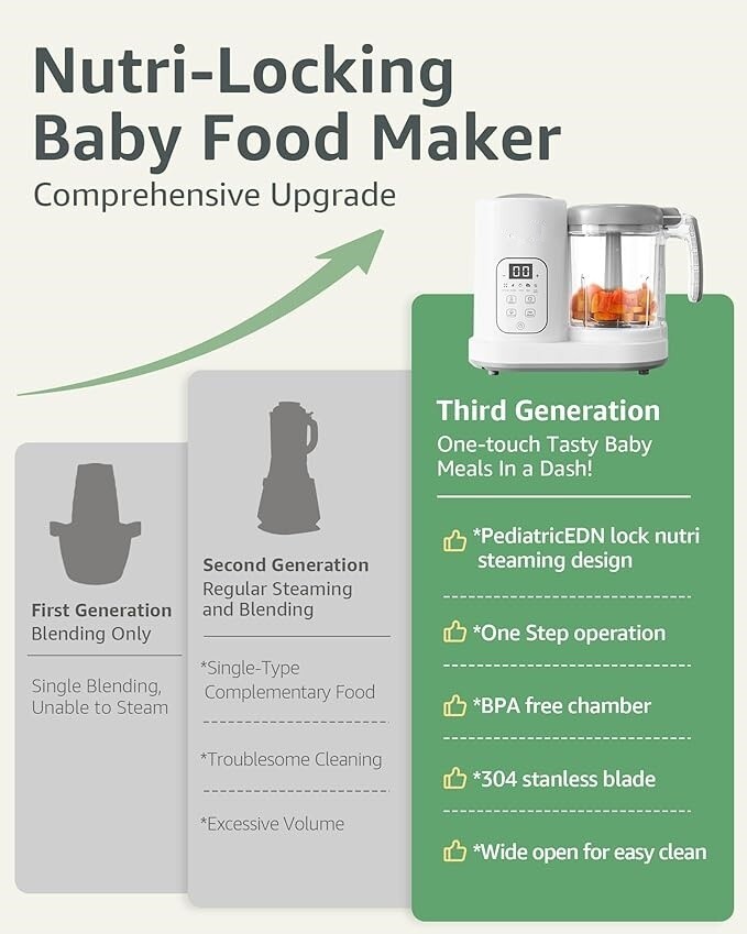 Máquina para hacer alimentos para bebés,Licuadora,vaporera,trituradora,molinillo