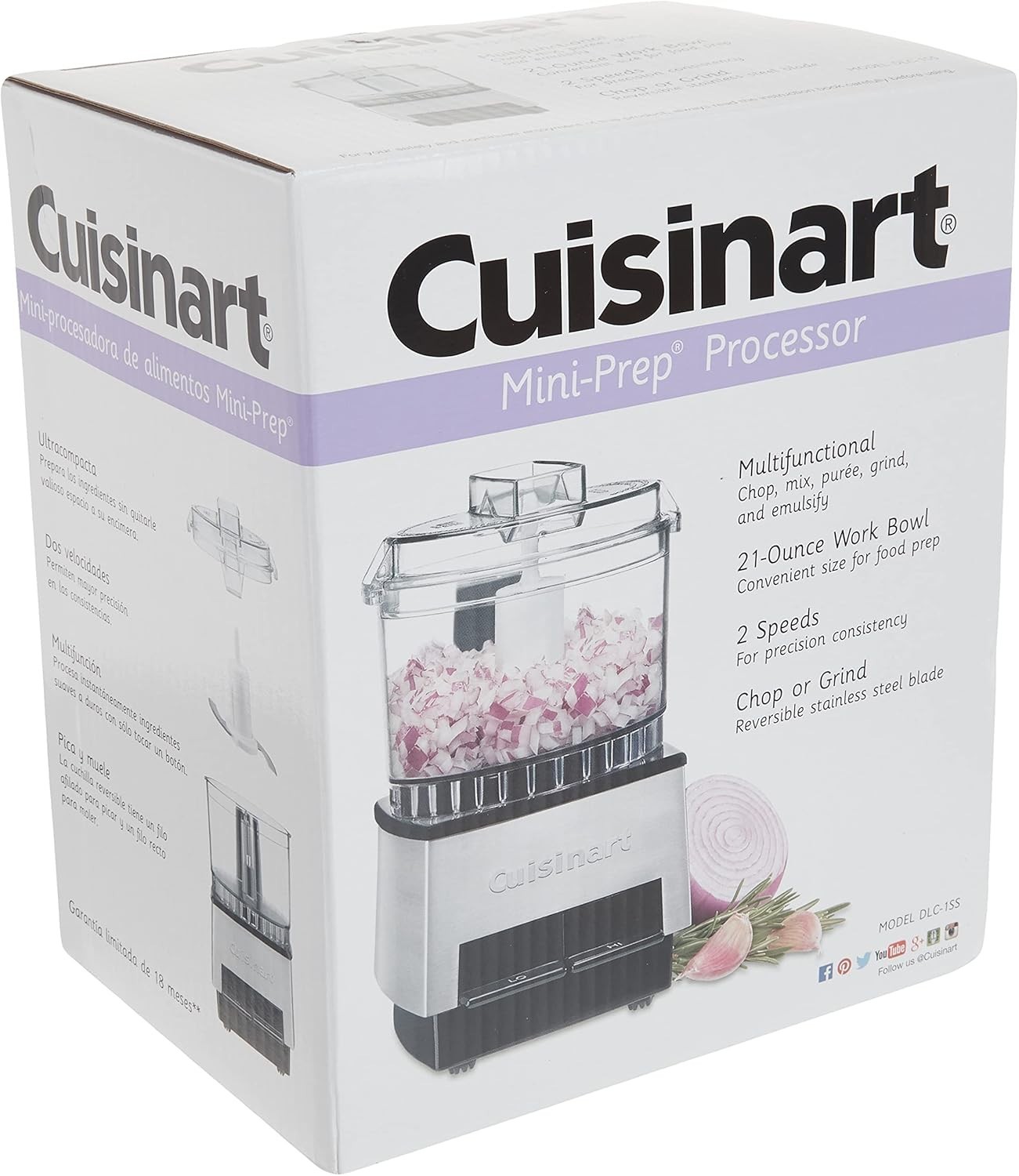 Mini PREP Food Processor Custom, 2.63 Cup, Silver