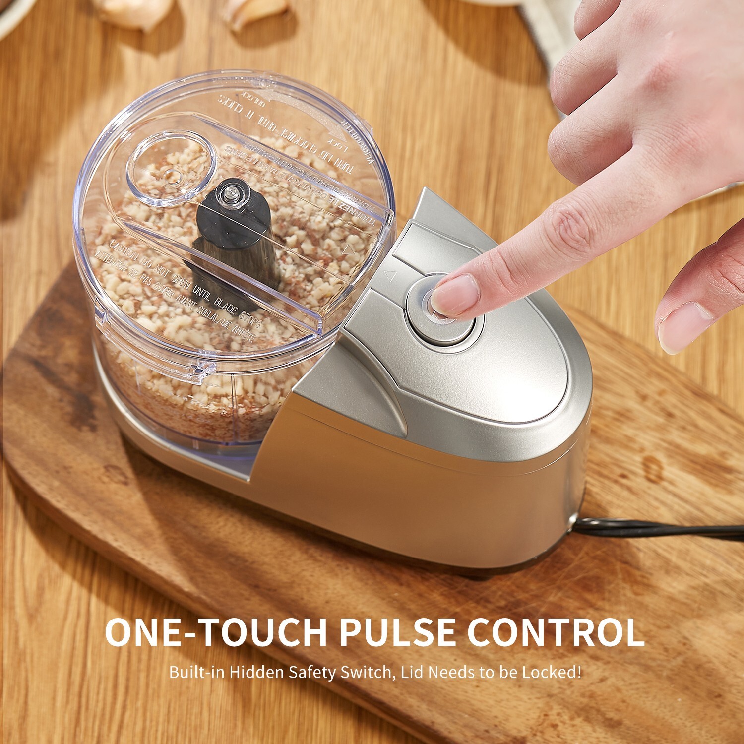 100W Mini Electric Food Chopper, with Stainless Steel Blade, for Nuts, Meats ect