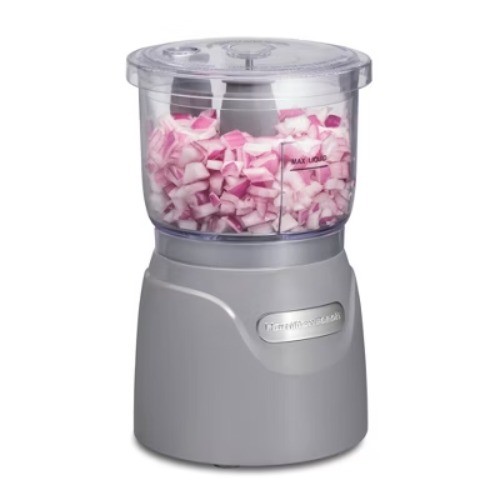 Hamilton Beach 3-Cup Stack & Press Food Chopper Gray 72740: Dishwasher-Safe
