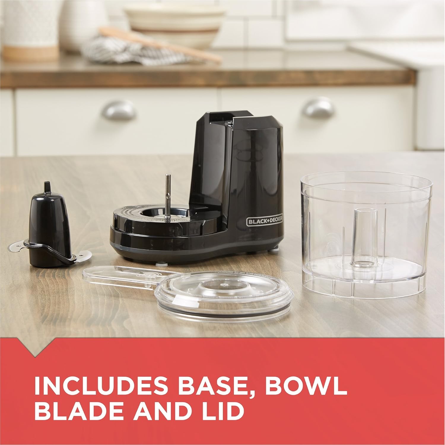 1.5-Cup Electric Food Chopper, One Touch Pulse, 150W Motor, Stay-Sharp Blade, Di