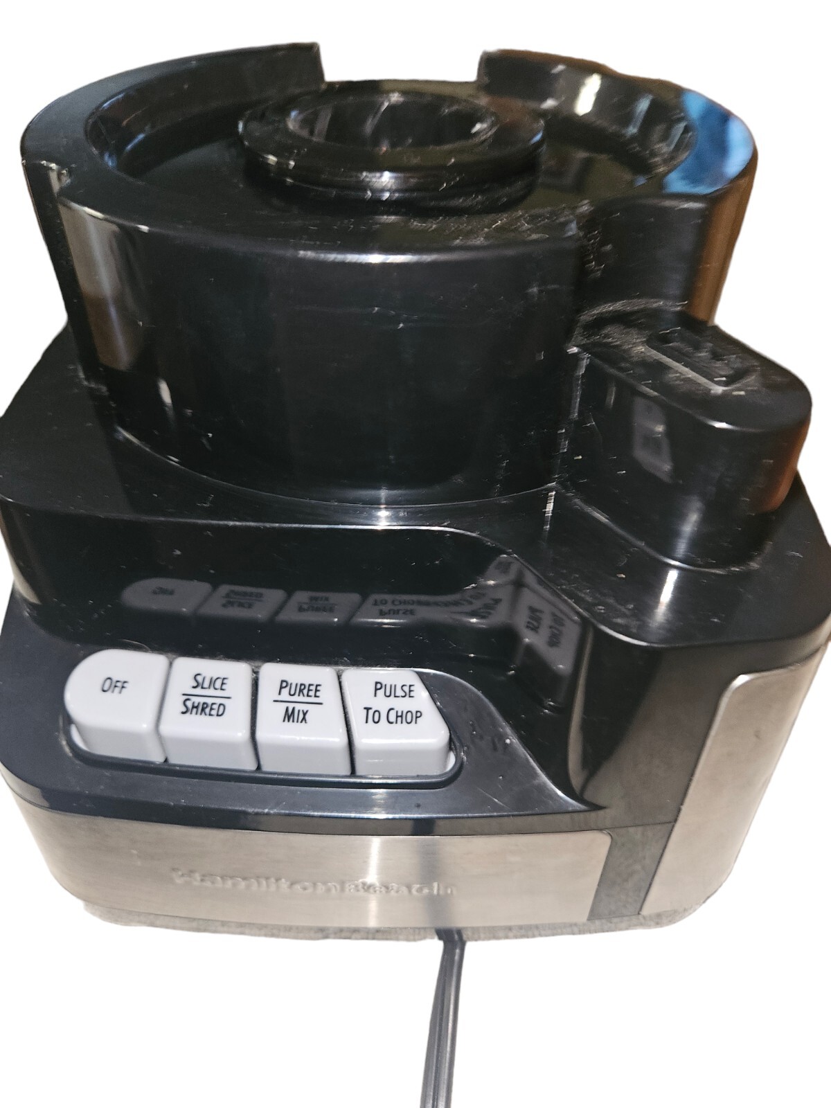 Hamilton Beach Food Processor Base 70725A Black Motor Only TESTED & WORKS