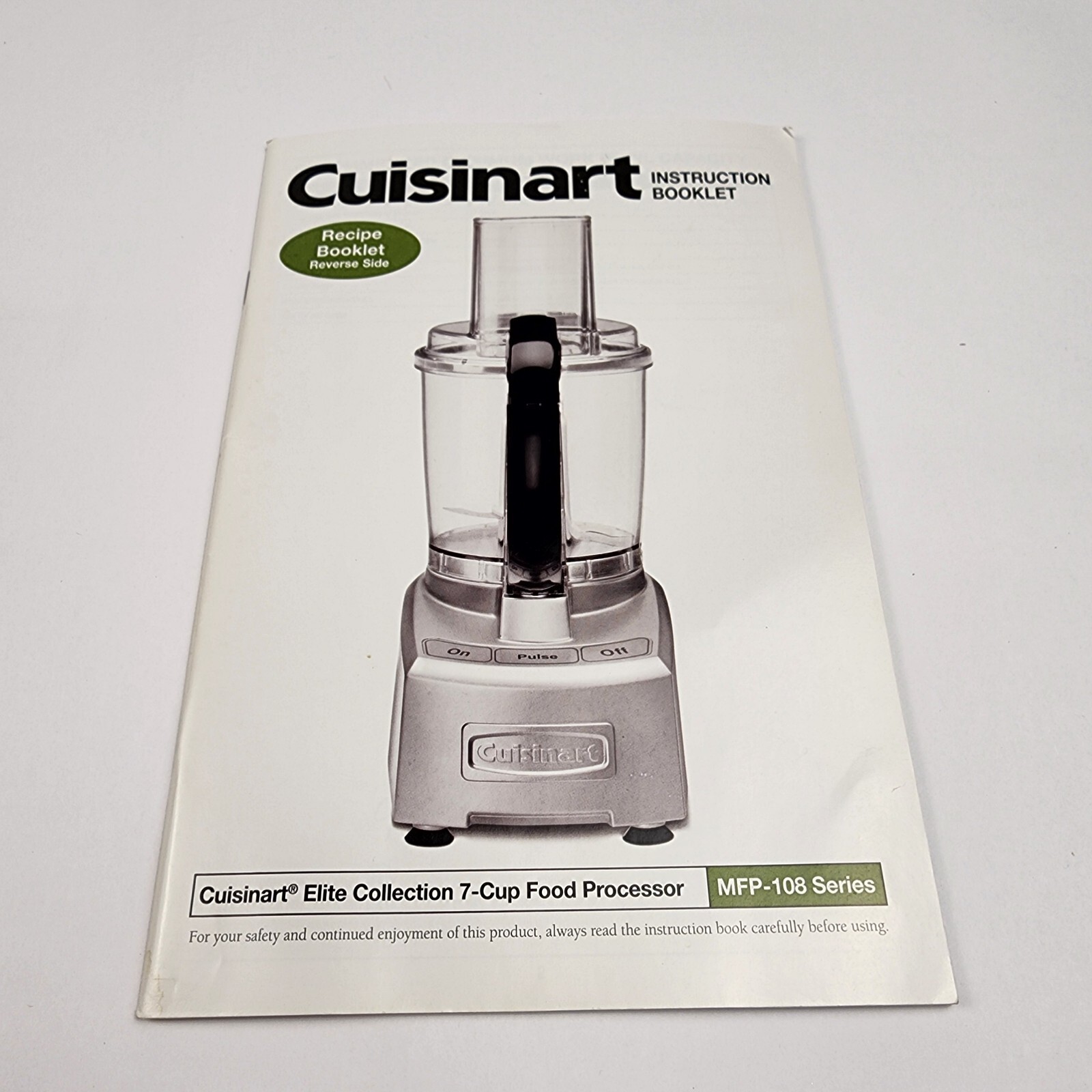 Cuisinart Food Processor MFP-108 Motor Base Only. With Instruction booklet