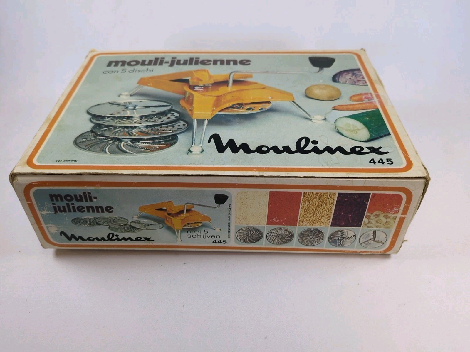Vintage 1970s Moulinex Mouli Julienne #445 Rotary Food Processor – INCOMPLETE