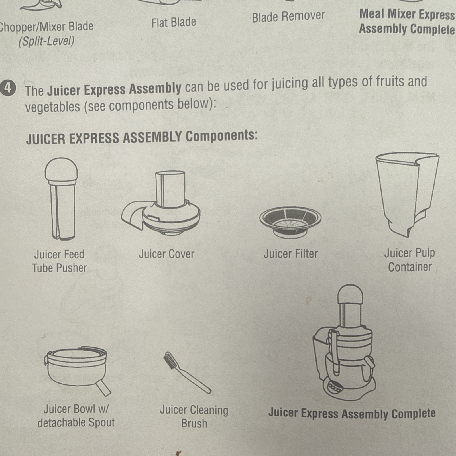 Bullet Express Trio BE-110 Multi-Function Meal Maker Food Processor Mixer Lot