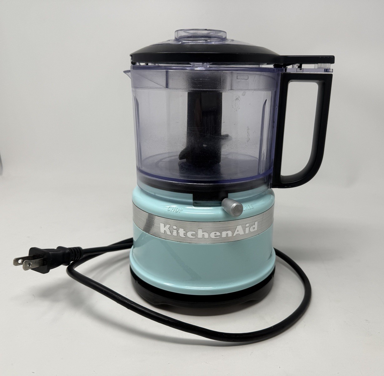 KitchenAid 3.5-Cup Mini Food Processor Chopper TESTED WORKS Aqua Blue KFC3516AQ
