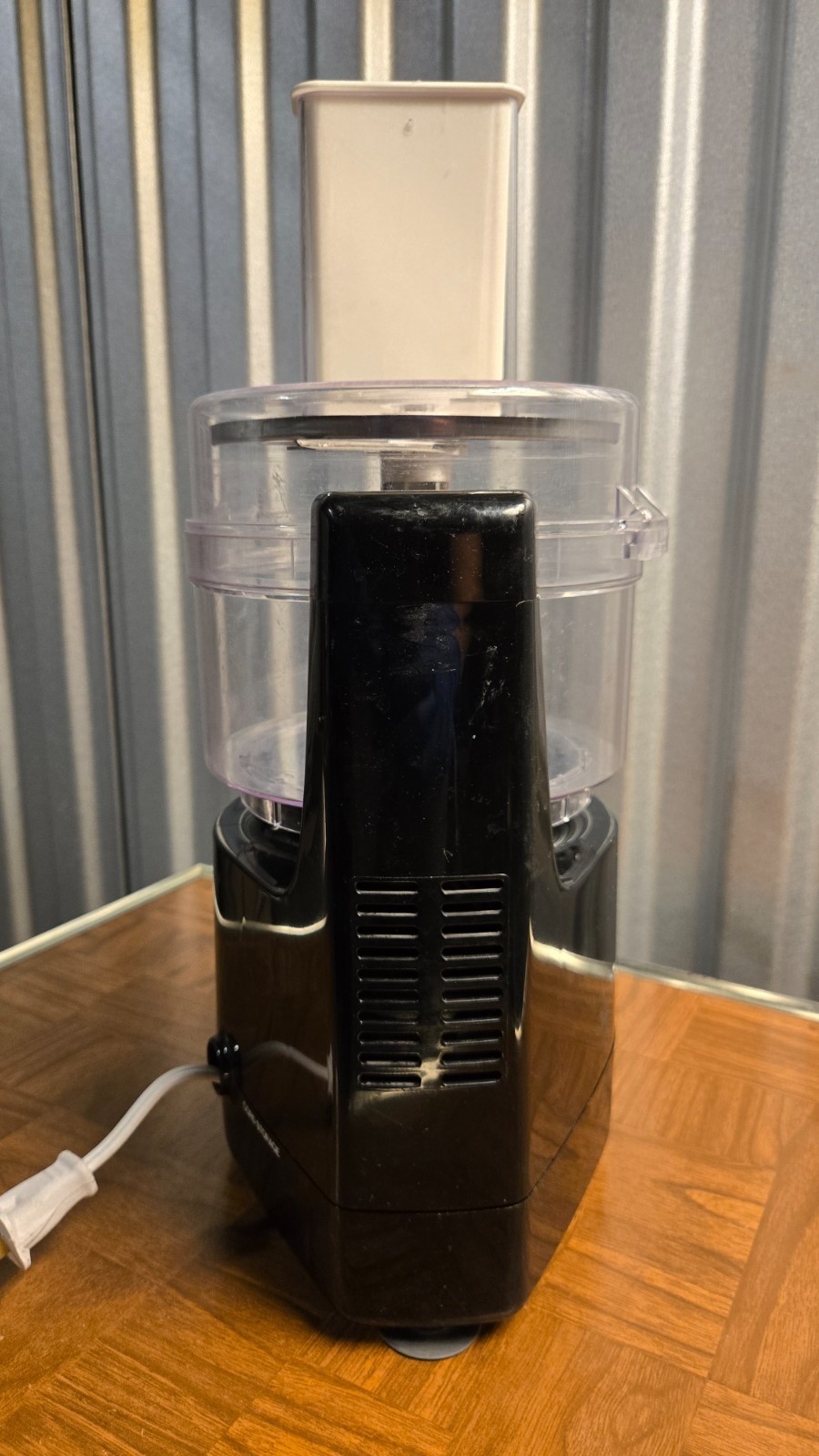 Hamilton Beach Emmie 3 Food Processor model 382 Black w/ Clear Container