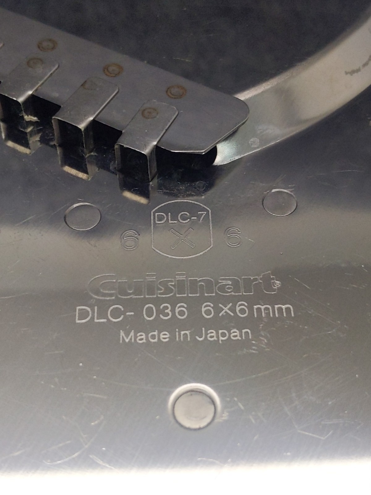 Cuisinart DLC-036 6x6mm Slicer Disc For DLC-7 Food Processor Pre-owned