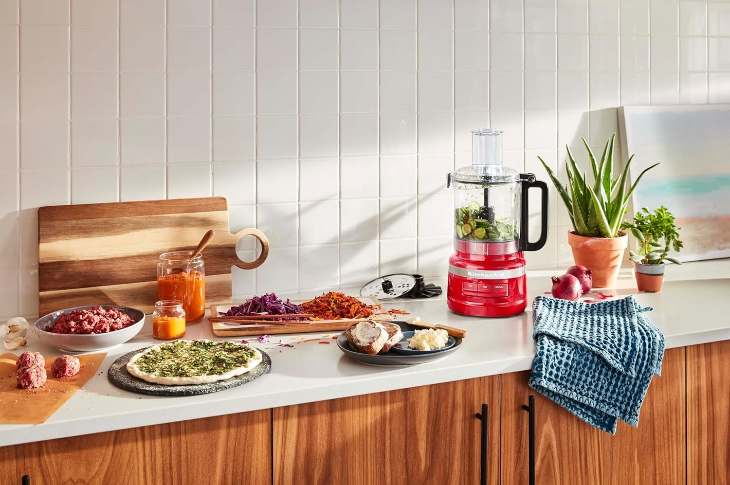 KitchenAid 9 Cup Food Processor Empire Red – KFP0921ER 2 Speed