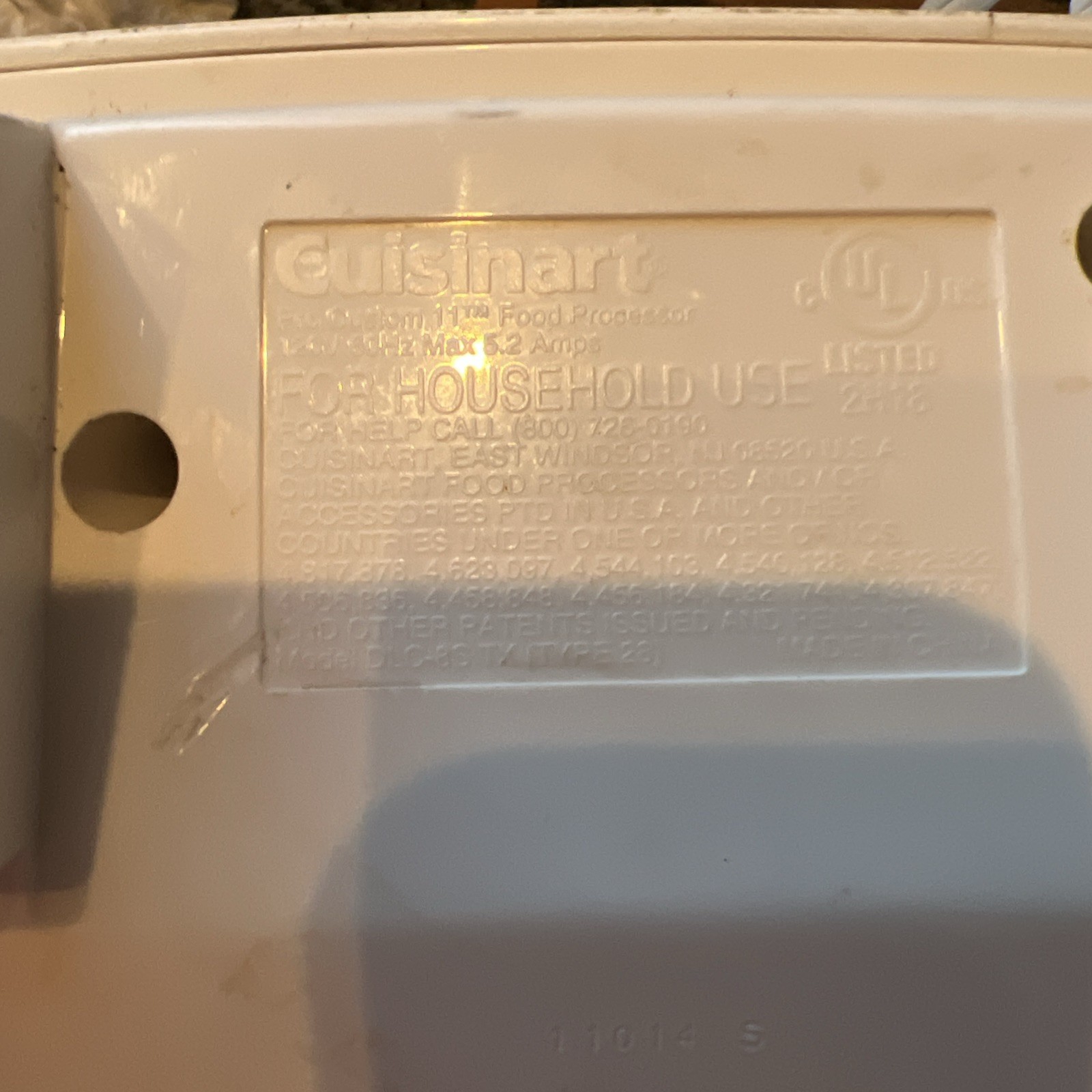 Cuisinart Pro Custom 11 Food Processor White Base DLC-8S TX (Type 28)Not Working
