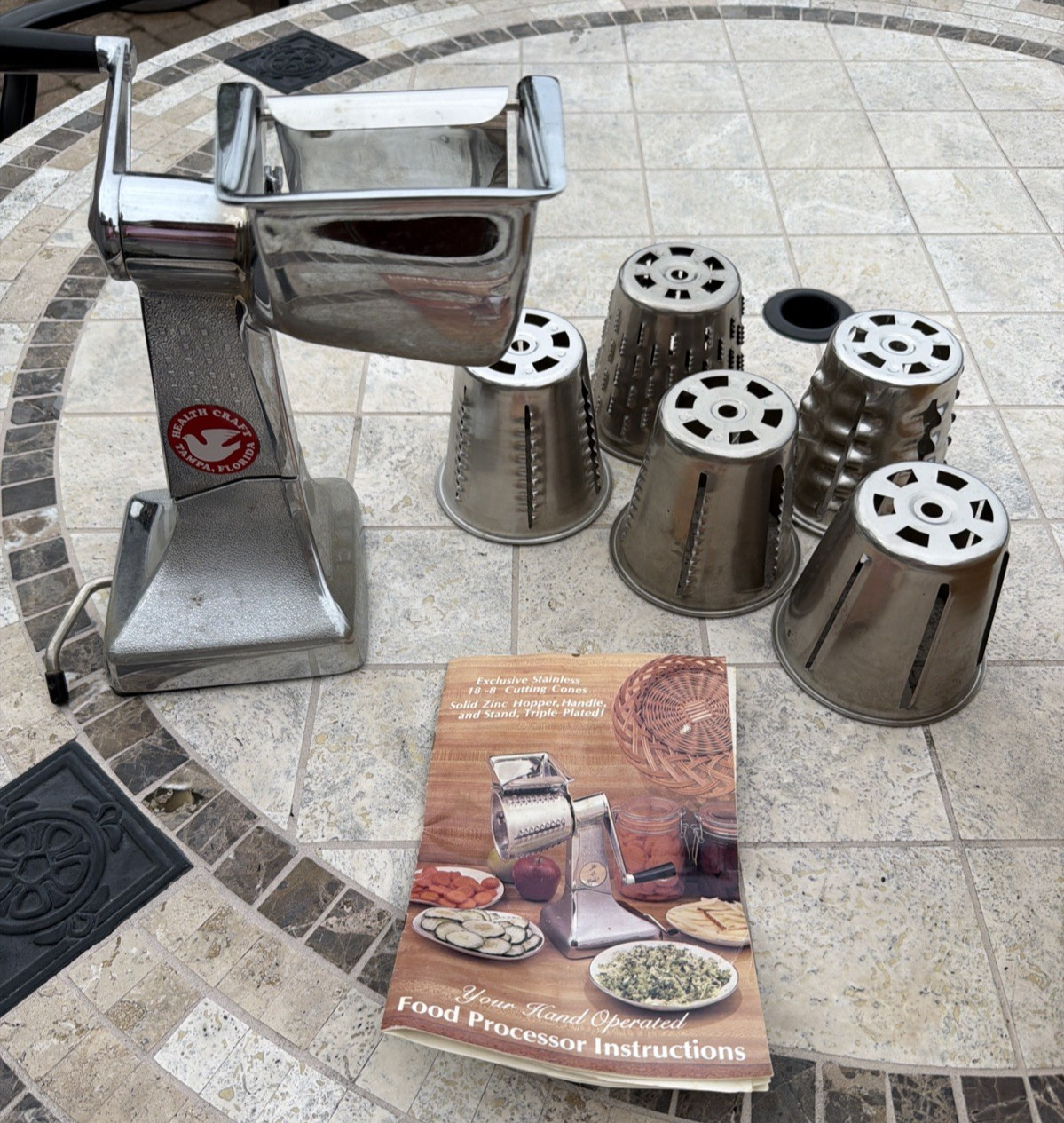 Health Craft Salad-King Style Food Processor Chopper Shredder 5 Blades slicer