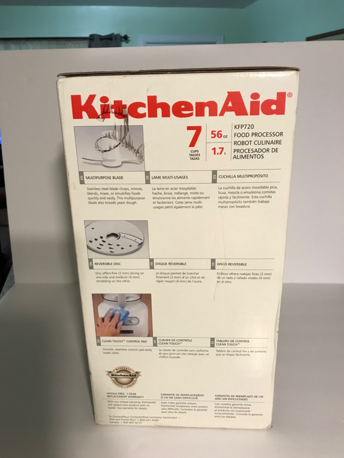 RARE Vintage New Open Box KitchenAid KFP720 Food Processor 7 Cups 56 Oz 1.7 L