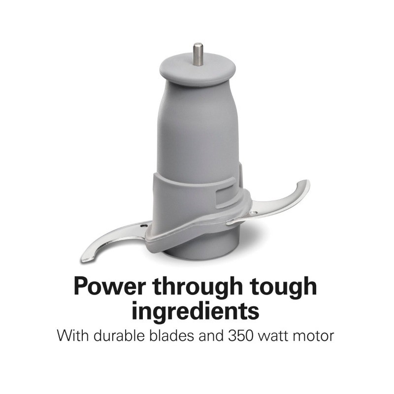 3-Cup Stack & Press Food Chopper Gray – 72740: Compact Vegetable Processor