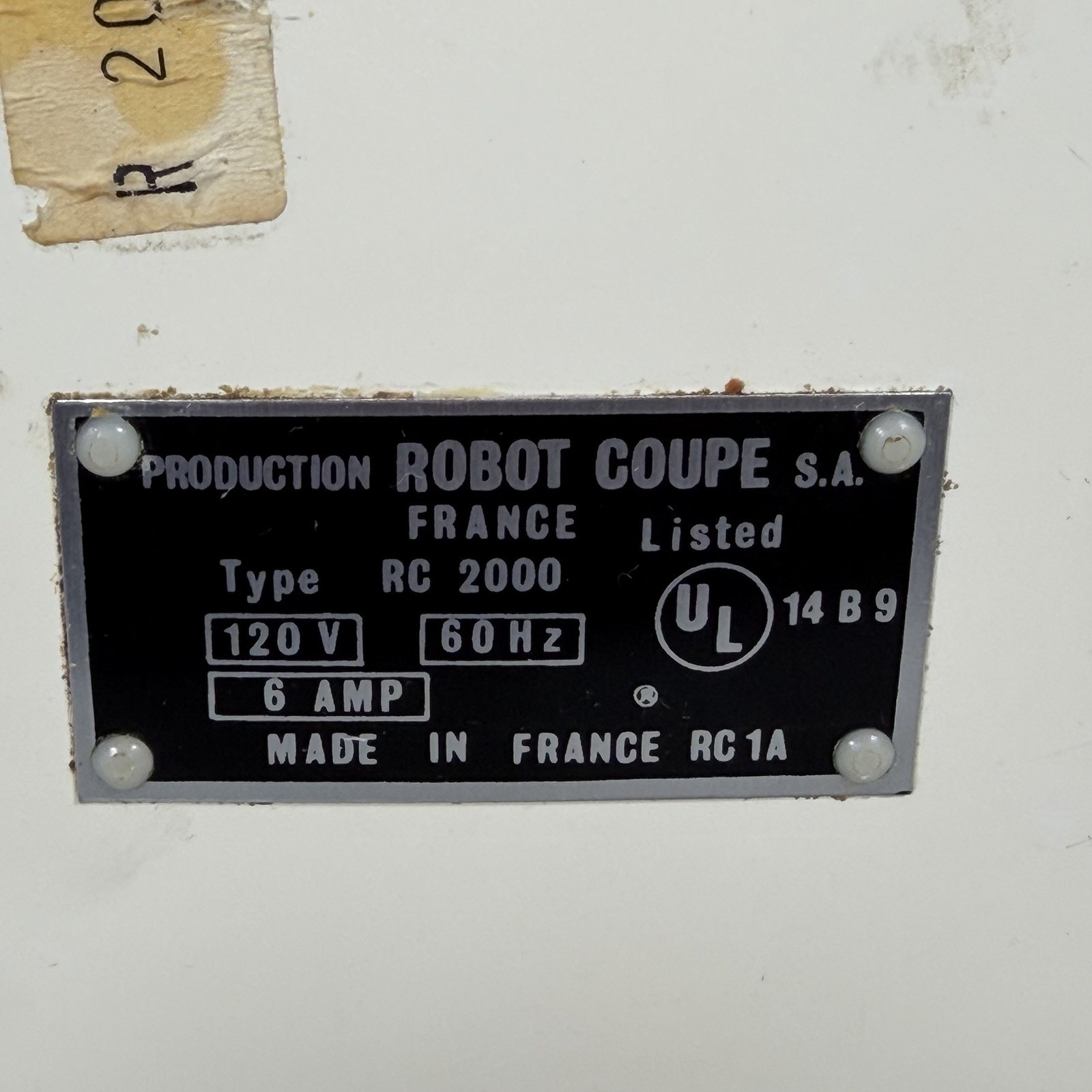 Robot Coupe RC 2000 Food Processor w/ Blade & Grater Tested Working