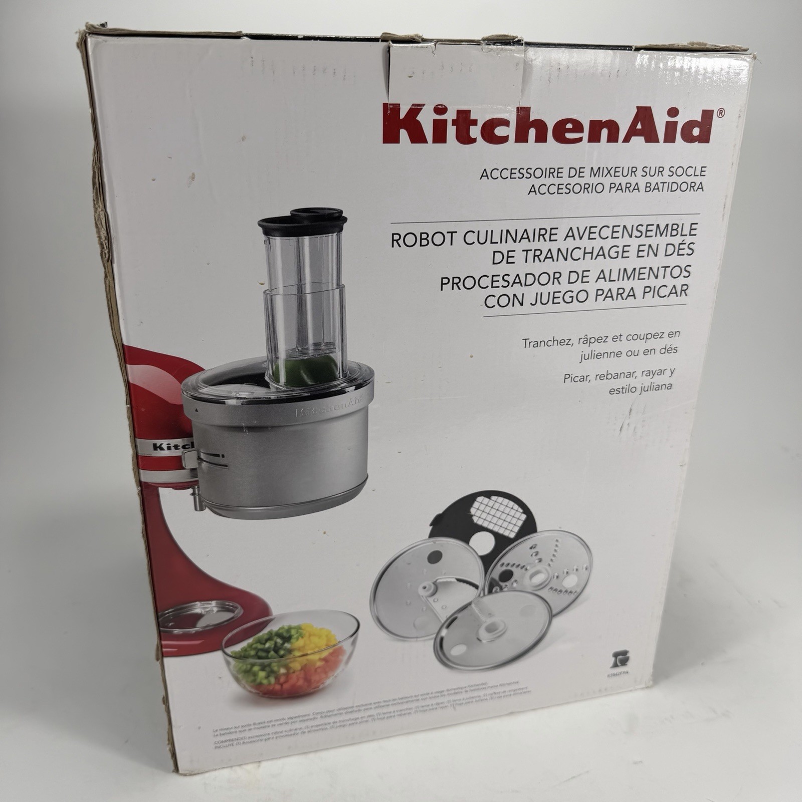 KitchenAid Food Processor Dicing Kit Stand Mixer Attachment KSM2FPA Open Box
