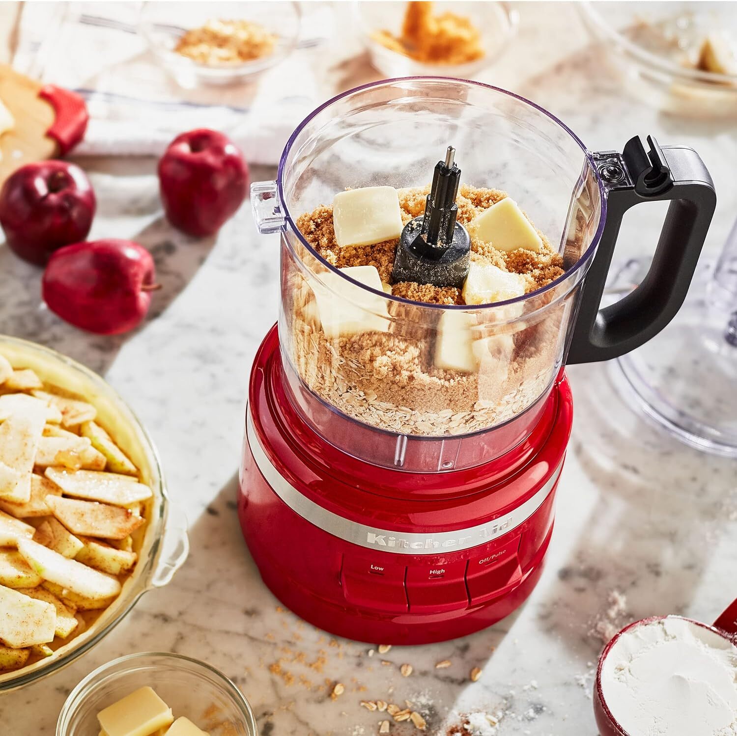 Brand New 7 Cup KitchenAid KFP0718ER Countertop Food Processor- Empire Red