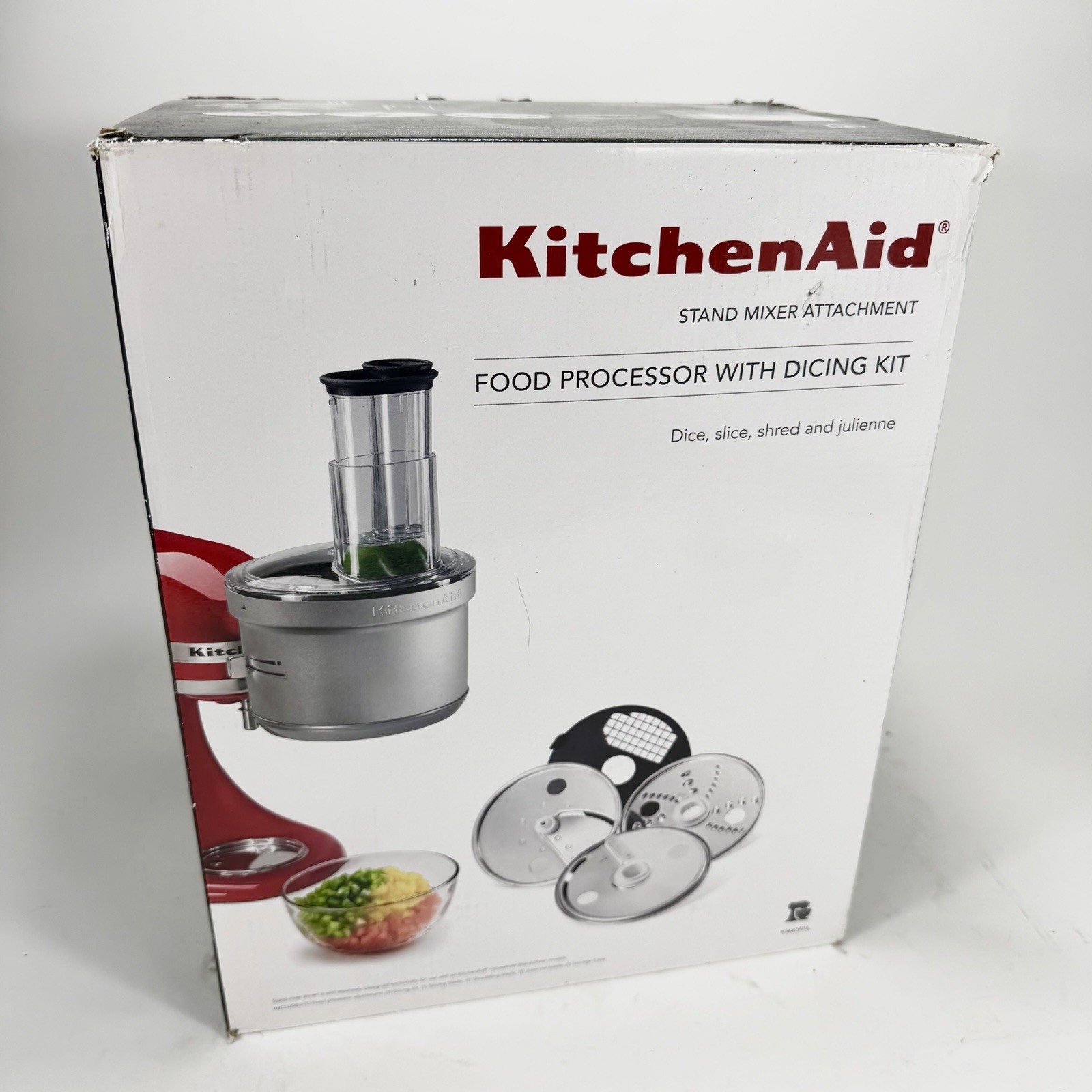 KitchenAid Food Processor Dicing Kit Stand Mixer Attachment KSM2FPA Open Box