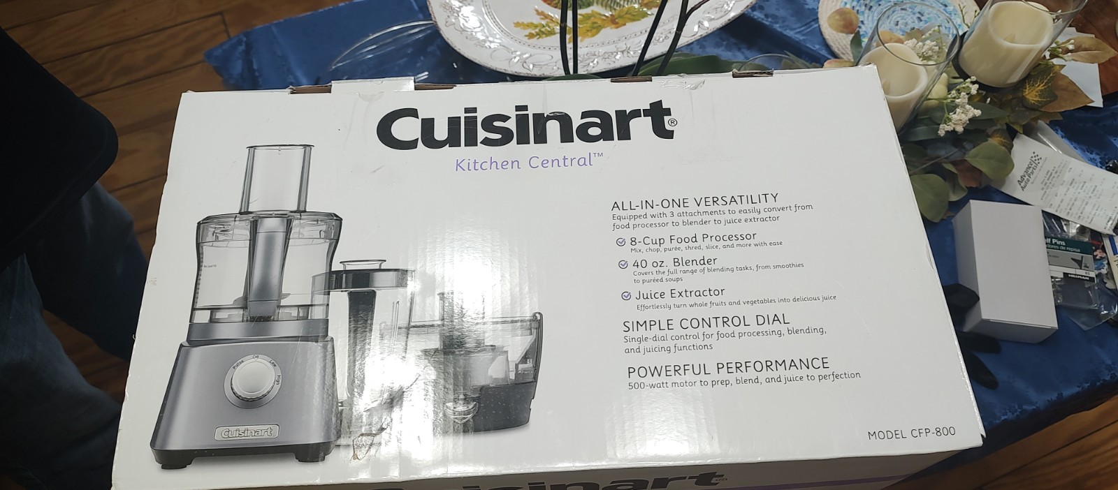 Cuisinart Kitchen Central CFP-800 Food Processor, Blender, Juice Extractor 8 Cup