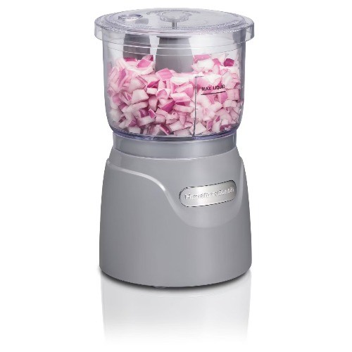 Hamilton Beach 3-Cup Stack & Press Food Chopper – Gray – 72740