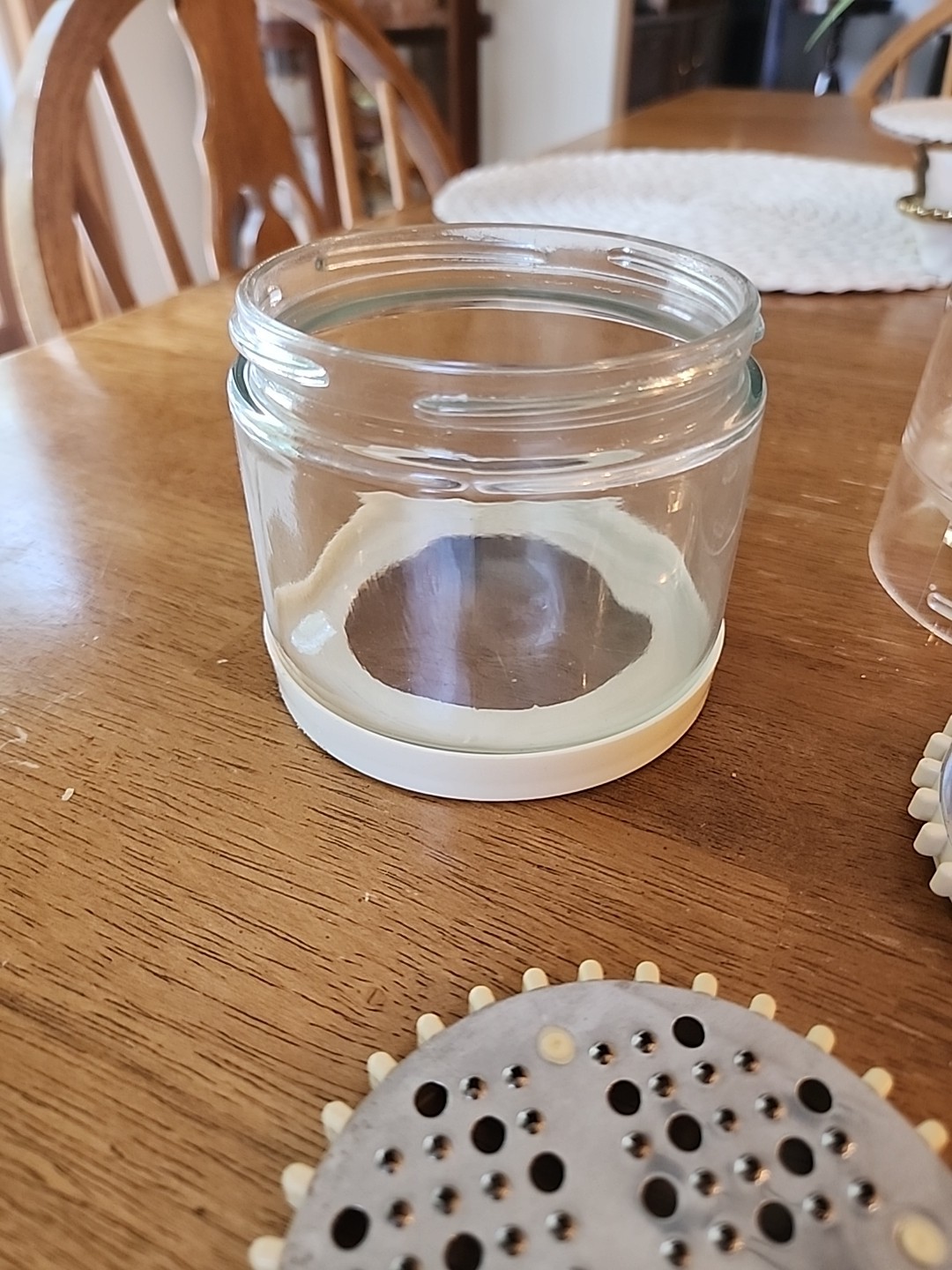 Gemco Hand Crank Food Processor Grater 3 Blades Glass Base