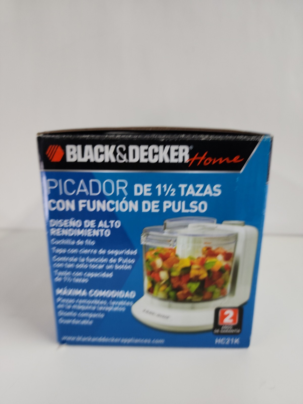 Black & Decker Home 1.5 Cup One Touch Electric Chopper White Model HC21K ,New.