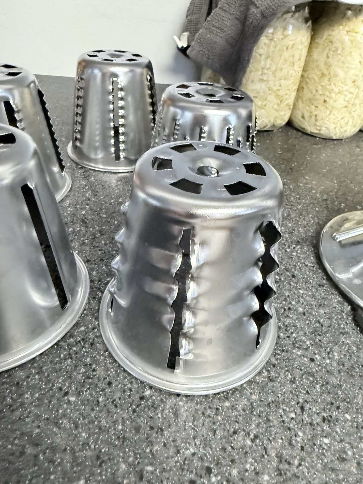 King Kutter Healthy Gourmet Manual Kitchen Cutter Food Processor w/ 4 Cones
