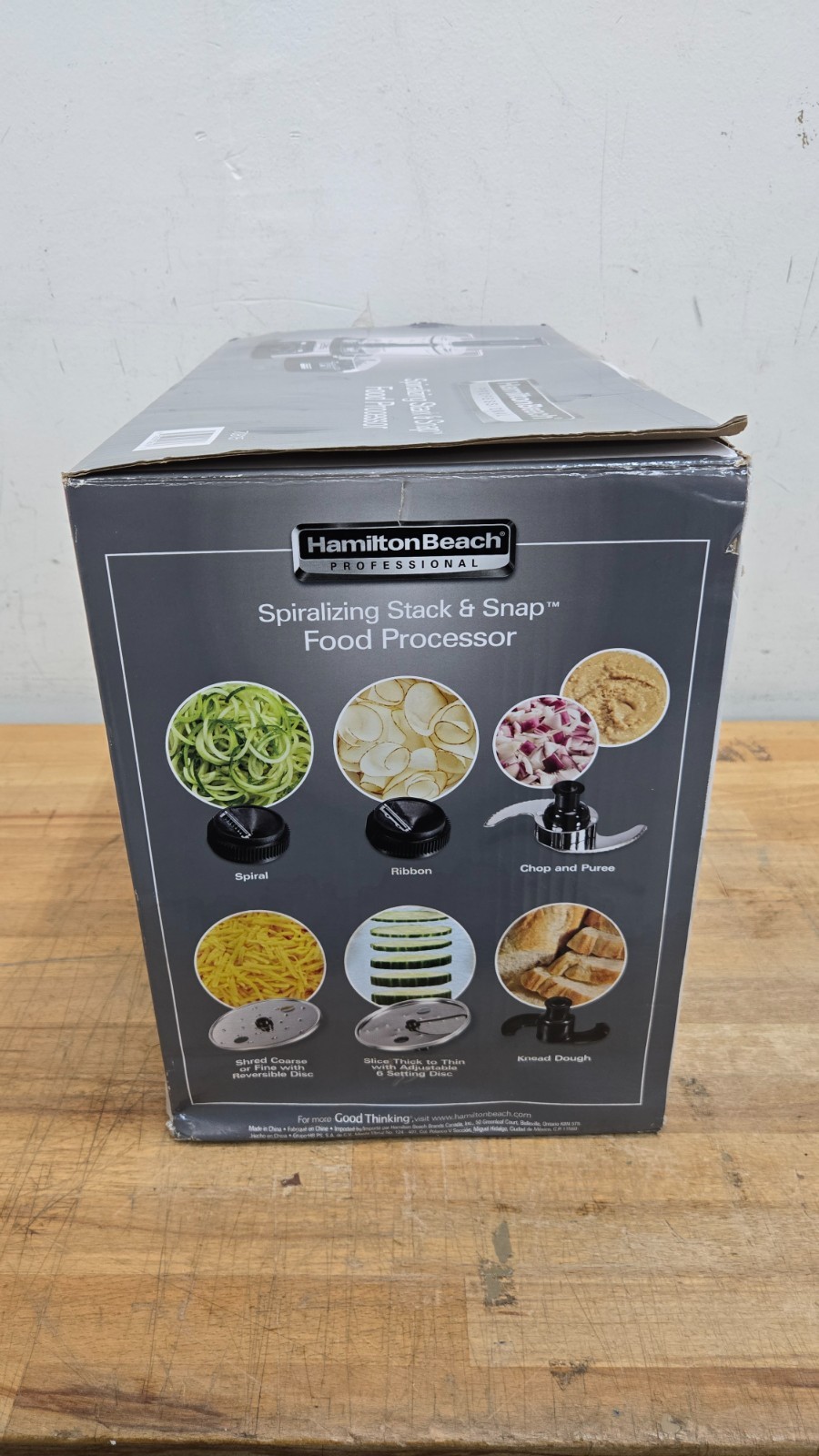 Hamilton Beach 70815 Spiralizing Stack & Snap 12 Cup Food Processor