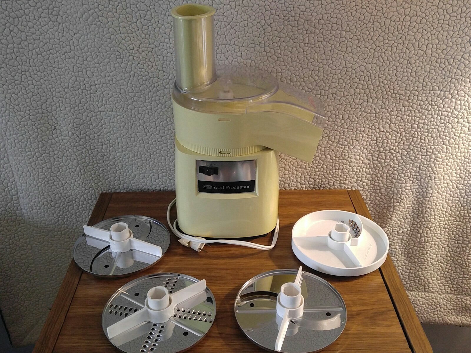 Sears Roebuck &Co Vintage Food Proccesor with all four blades #341-57a