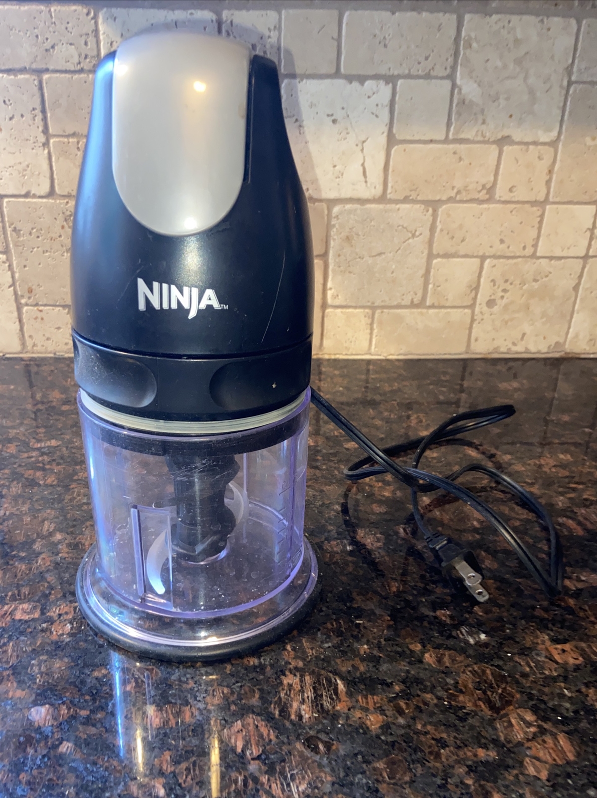 Ninja Express Pro Food Chopper Processor QB1000 Complete Lid Bowl Tested Works