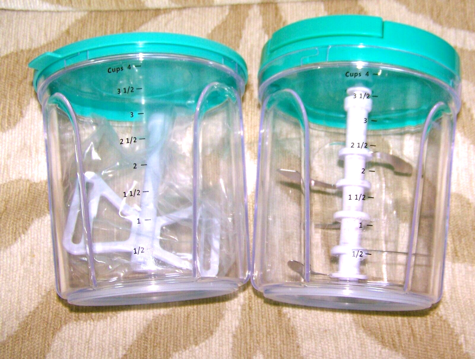 Cuisinart 4-Cup Prep Express 6 Piece Set Manual Food Processor Teal